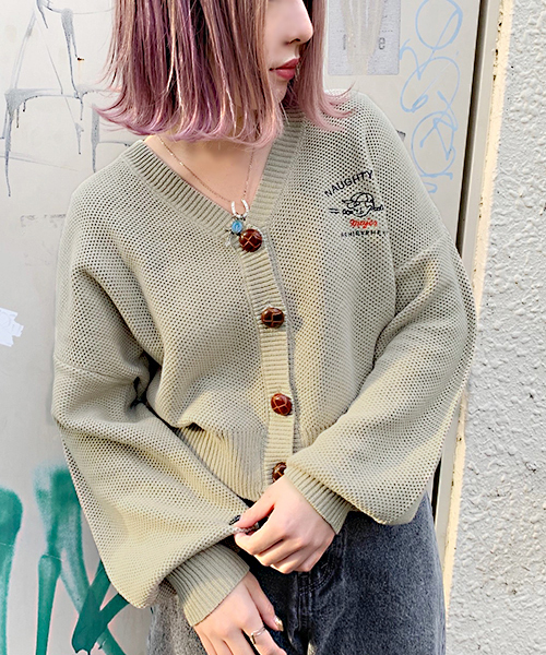 apres jour（アプレジュール）の「てがき風刺繍カーディガン【ZOZOTOWN限定アイテム】（カーディガン/ボレロ・レディース・グリーン系その他/クリーム/ベージュ・フリー）」の9枚目の写真