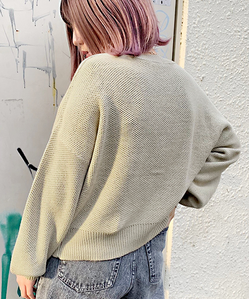 apres jour（アプレジュール）の「てがき風刺繍カーディガン【ZOZOTOWN限定アイテム】（カーディガン/ボレロ・レディース・グリーン系その他/クリーム/ベージュ・フリー）」の7枚目の写真