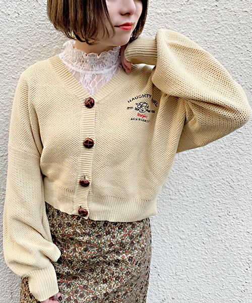 apres jour（アプレジュール）の「てがき風刺繍カーディガン【ZOZOTOWN限定アイテム】（カーディガン/ボレロ・レディース・グリーン系その他/クリーム/ベージュ・フリー）」の12枚目の写真