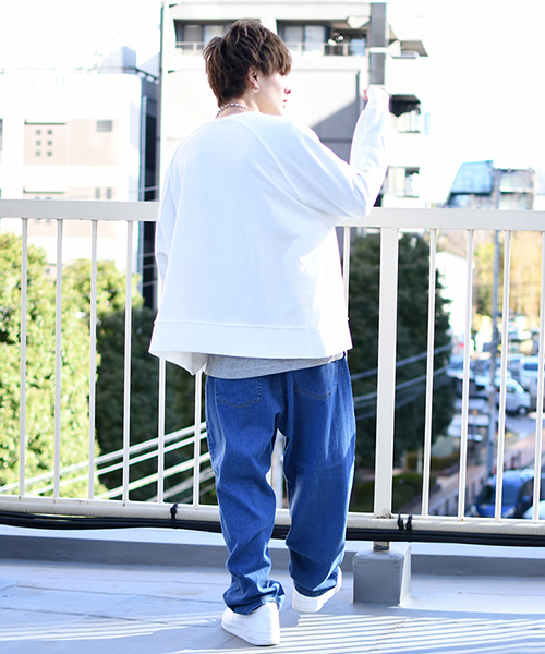 kutir(クティール)の「デニムバルーンワイドパンツ(デニムパンツ・メンズ・ライトブルー/インディゴブルー/サックスブルー・SMALL/LARGE/MEDIUM)」の13枚目の写真