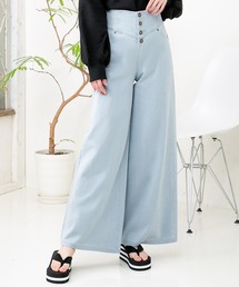 脚長ハイウエストワイドパンツ/510229