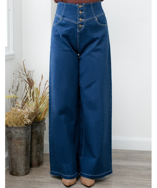 Julia Boutique（ジュリアブティック）の「脚長ハイウエストワイドパンツ/510229（その他パンツ・レディース・ライトブルー/ブラック/ネイビー・LL/S/M/L）」の16枚目の写真