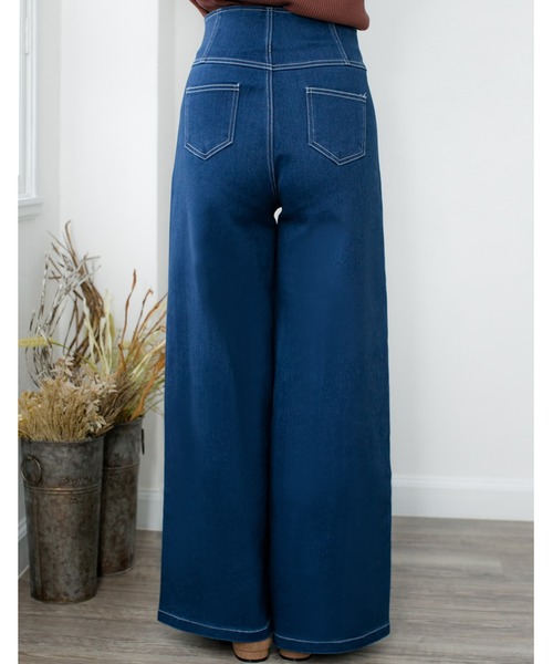 Julia Boutique（ジュリアブティック）の「脚長ハイウエストワイドパンツ/510229（その他パンツ・レディース・ライトブルー/ブラック/ネイビー・LL/S/M/L）」の18枚目の写真