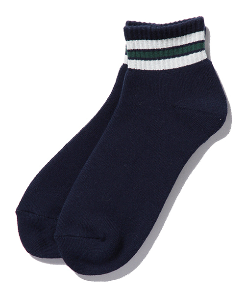 BEAMS PLUS(ビームスプラス)の「BEAMS PLUS / 1/4 スクールボーイソックス(ソックス/靴下・メンズ・ホワイト/グレー/ネイビー/ブラック系その他/インディゴブルー・ONE SIZE)」の4枚目の写真
