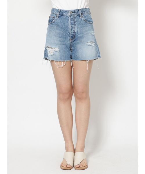 Ungrid（アングリッド）の「クラッシュデニムショートパンツ（デニムパンツ・レディース・ブルー・SMALL/MEDIUM）」の3枚目の写真