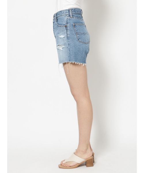 Ungrid（アングリッド）の「クラッシュデニムショートパンツ（デニムパンツ・レディース・ブルー・SMALL/MEDIUM）」の4枚目の写真