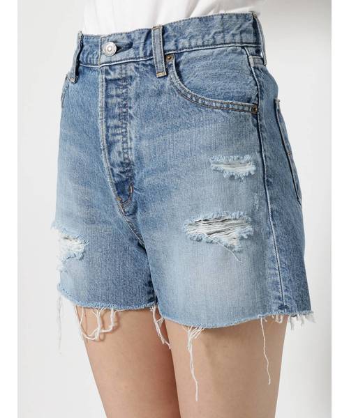 Ungrid（アングリッド）の「クラッシュデニムショートパンツ（デニムパンツ・レディース・ブルー・SMALL/MEDIUM）」の7枚目の写真