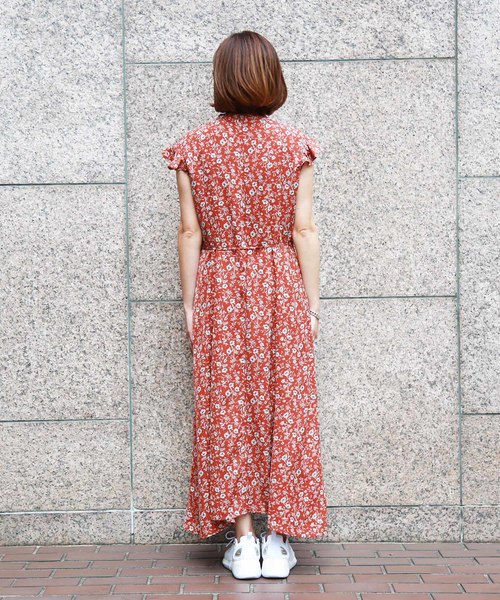 Little Mistress ハイネック マキシ ドレス フローラル 花柄 Little