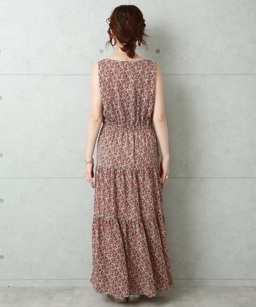 libelle more(リベル モア)の「小花柄ティアードマキシワンピース(ワンピース・レディース・ブラック/オフホワイト/カーキ・LL/M/L)」の11枚目の写真