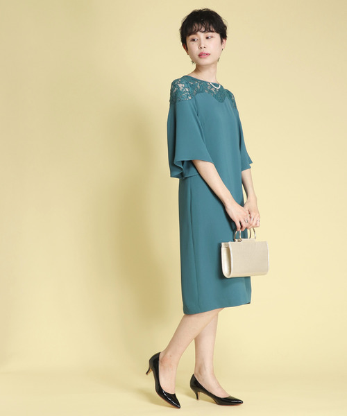 正規販売 セール ダブルクロス レース5分袖ワンピース ワンピース Tite In The Store ティテ インザ ストア のファッション スーパーセール期間限定 Arenatheatre Net