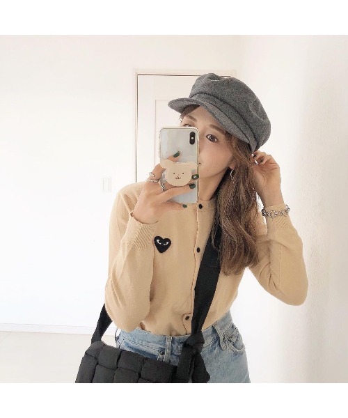 14+（イチヨンプラス）の「ウールマリンキャスケット（キャスケット・レディース・ブラック/ベージュ/ブラウン/グレー・FREE）」の11枚目の写真