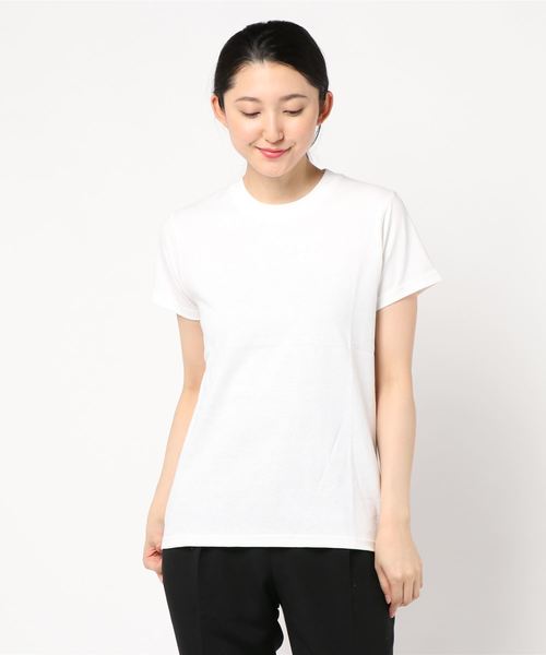 journal standard L'essage（ジャーナルスタンダードレサージュ）の「16テンジク Tシャツ（Tシャツ/カットソー・レディース・ホワイト/ベージュ/ブラック・FREE）」の6枚目の写真