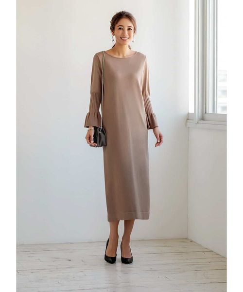 袖口プリーツニットワンピース ワンピース Style Deli スタイルデリ のファッション通販 Zozotown