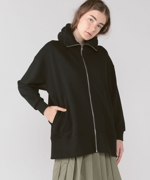 FRAPBOIS（フラボア）の「ビッグフードパーカー（パーカー・レディース・ブラック/グレー系その他/グリーン系その他・1/2）」の2枚目の写真