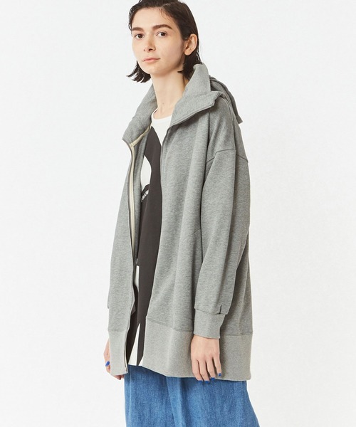 FRAPBOIS（フラボア）の「ビッグフードパーカー（パーカー・レディース・ブラック/グレー系その他/グリーン系その他・1/2）」の4枚目の写真