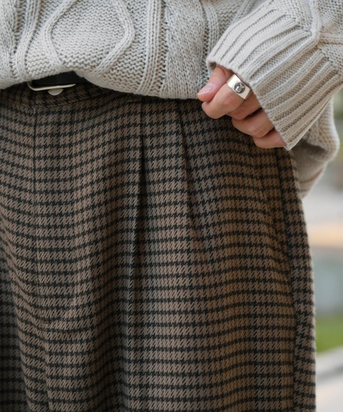 kutir（クティール）の「チェックワイドストレートパンツ（その他パンツ・メンズ・チャコールグレー/ダークブラウン/ベージュ・SMALL/MEDIUM/LARGE）」の16枚目の写真