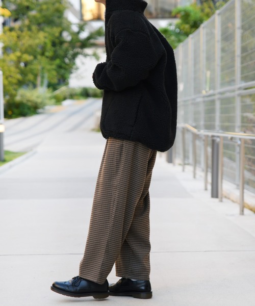 kutir（クティール）の「チェックワイドストレートパンツ（その他パンツ・メンズ・チャコールグレー/ダークブラウン/ベージュ・SMALL/MEDIUM/LARGE）」の12枚目の写真