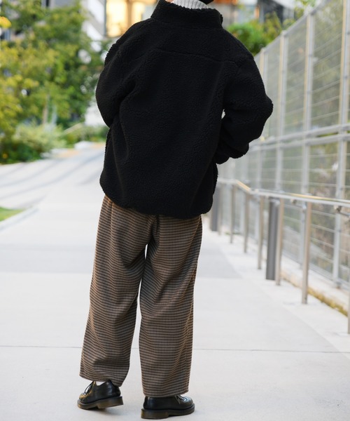 kutir（クティール）の「チェックワイドストレートパンツ（その他パンツ・メンズ・チャコールグレー/ダークブラウン/ベージュ・SMALL/MEDIUM/LARGE）」の13枚目の写真