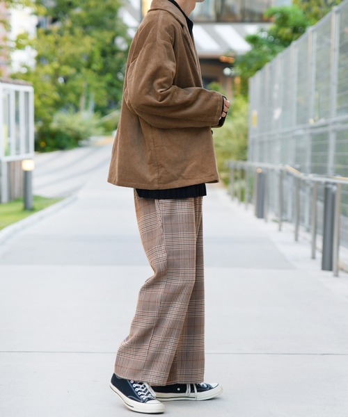 kutir（クティール）の「チェックワイドストレートパンツ（その他パンツ・メンズ・チャコールグレー/ダークブラウン/ベージュ・SMALL/MEDIUM/LARGE）」の18枚目の写真