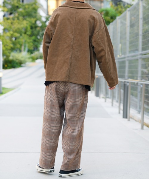 kutir（クティール）の「チェックワイドストレートパンツ（その他パンツ・メンズ・チャコールグレー/ダークブラウン/ベージュ・SMALL/MEDIUM/LARGE）」の19枚目の写真