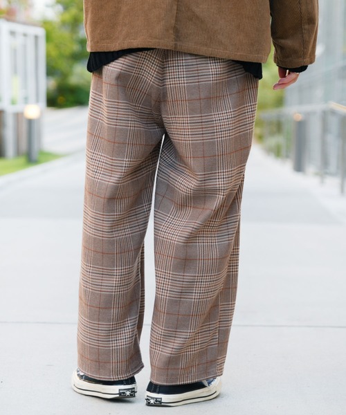 kutir（クティール）の「チェックワイドストレートパンツ（その他パンツ・メンズ・チャコールグレー/ダークブラウン/ベージュ・SMALL/MEDIUM/LARGE）」の21枚目の写真