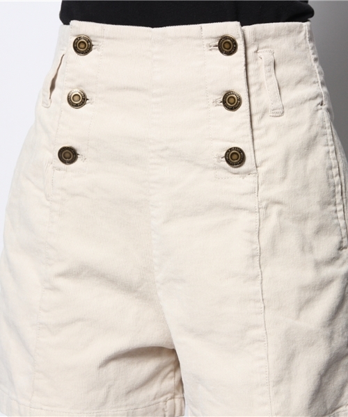 WEGO（ウィゴー）の「WEGO/コーデュロイハイウエストショーツ（その他パンツ・レディース・アイボリー/ダークグリーン/マスタード・FREE）」の9枚目の写真