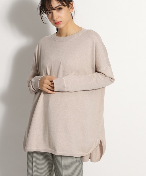 niko and...(ニコアンド)の「ウール混ロンT風ニットプルオーバー(ニット/セーター・レディース・ライトブルー/ブラック/ベージュ/ブラウン/オフホワイト・FREE)」の5枚目の写真