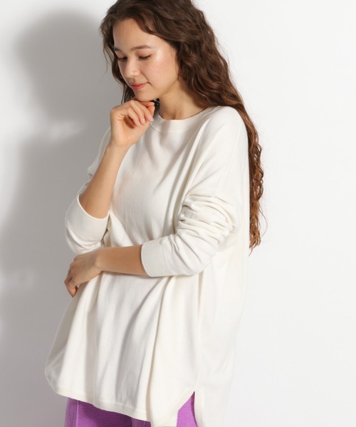 niko and...(ニコアンド)の「ウール混ロンT風ニットプルオーバー(ニット/セーター・レディース・ライトブルー/ブラック/ベージュ/ブラウン/オフホワイト・FREE)」の2枚目の写真