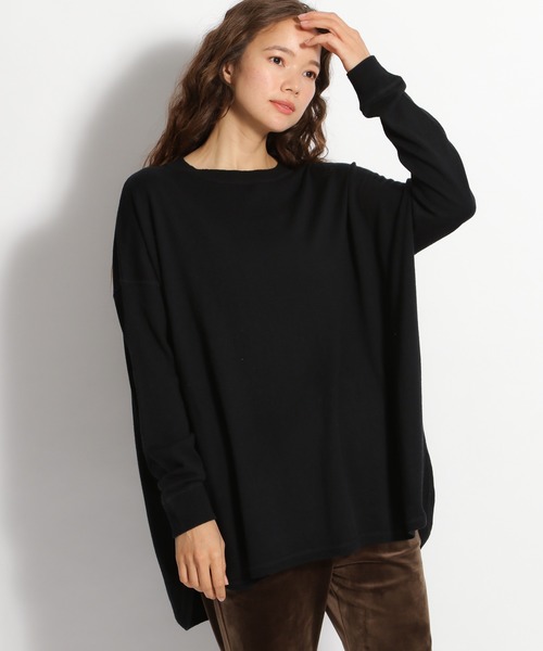 niko and...(ニコアンド)の「ウール混ロンT風ニットプルオーバー(ニット/セーター・レディース・ライトブルー/ブラック/ベージュ/ブラウン/オフホワイト・FREE)」の3枚目の写真