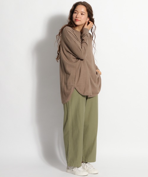 niko and...(ニコアンド)の「ウール混ロンT風ニットプルオーバー(ニット/セーター・レディース・ライトブルー/ブラック/ベージュ/ブラウン/オフホワイト・FREE)」の9枚目の写真