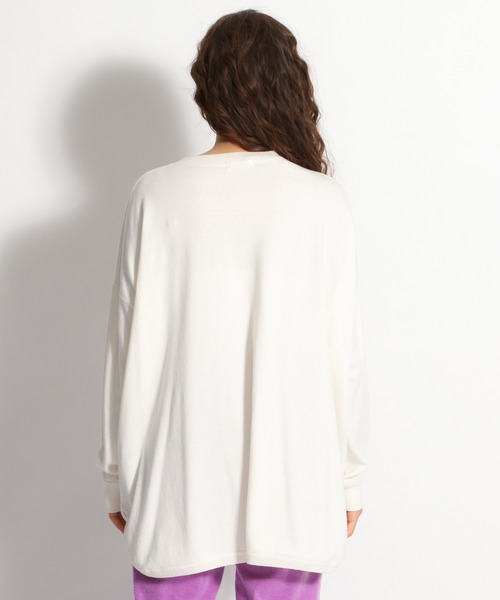 niko and...(ニコアンド)の「ウール混ロンT風ニットプルオーバー(ニット/セーター・レディース・ライトブルー/ブラック/ベージュ/ブラウン/オフホワイト・FREE)」の6枚目の写真