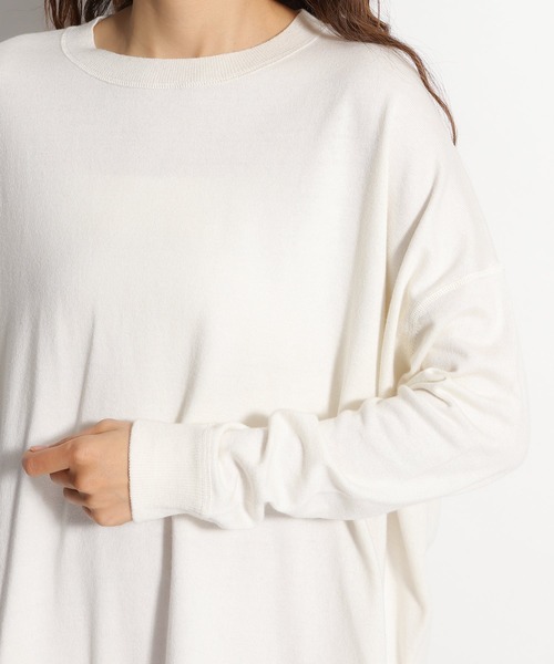 niko and...(ニコアンド)の「ウール混ロンT風ニットプルオーバー(ニット/セーター・レディース・ライトブルー/ブラック/ベージュ/ブラウン/オフホワイト・FREE)」の12枚目の写真