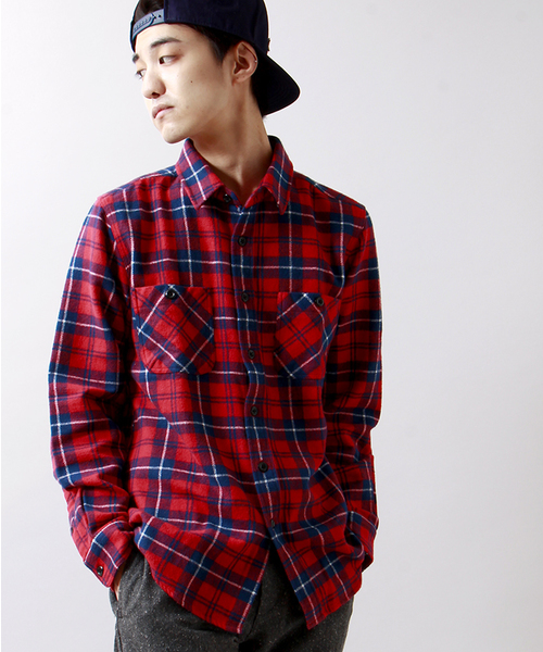 WEGO（ウィゴー）の「WEGO/ヘビーネルシャツ（シャツ/ブラウス・メンズ・ブラック/ブルー/イエロー/レッド・MEDIUM/LARGE）」の4枚目の写真