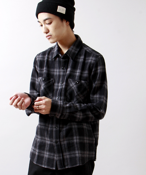 WEGO（ウィゴー）の「WEGO/ヘビーネルシャツ（シャツ/ブラウス・メンズ・ブラック/ブルー/イエロー/レッド・MEDIUM/LARGE）」の2枚目の写真