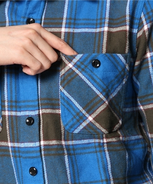 WEGO（ウィゴー）の「WEGO/ヘビーネルシャツ（シャツ/ブラウス・メンズ・ブラック/ブルー/イエロー/レッド・MEDIUM/LARGE）」の16枚目の写真