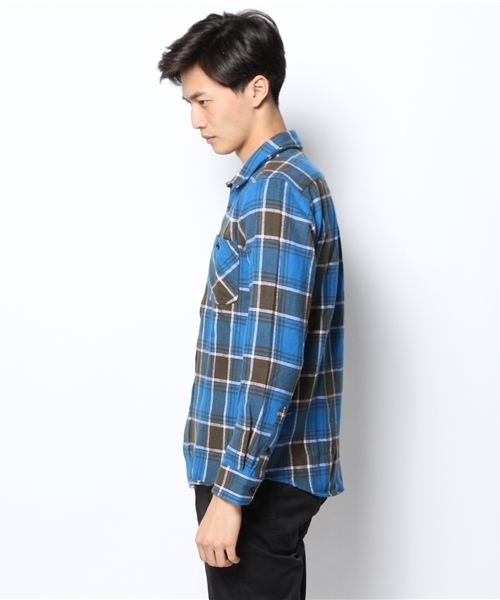 WEGO（ウィゴー）の「WEGO/ヘビーネルシャツ（シャツ/ブラウス・メンズ・ブラック/ブルー/イエロー/レッド・MEDIUM/LARGE）」の5枚目の写真