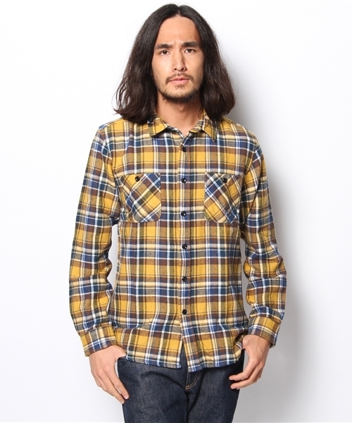 WEGO（ウィゴー）の「WEGO/ヘビーネルシャツ（シャツ/ブラウス・メンズ・ブラック/ブルー/イエロー/レッド・MEDIUM/LARGE）」の11枚目の写真