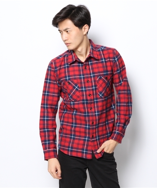 WEGO（ウィゴー）の「WEGO/ヘビーネルシャツ（シャツ/ブラウス・メンズ・ブラック/ブルー/イエロー/レッド・MEDIUM/LARGE）」の12枚目の写真