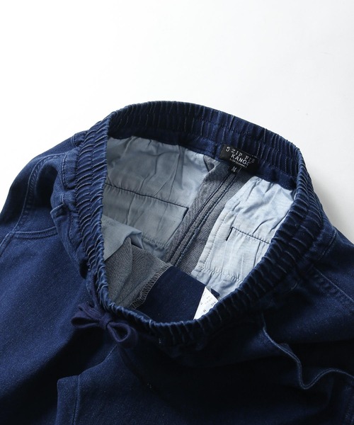 KANGOL(カンゴール)の「【別注・コラボ】ZIP FIVE × KANGOL ストレッチ デニム クロップド ジョガーパンツ(デニムパンツ・メンズ・ネイビー/アイボリー/オリーブ/ブルー/ブラック/ブラック系/サックスブルー/ベージュ・MEDIUM/X-LARGE/LARGE/SMALL)」の11枚目の写真