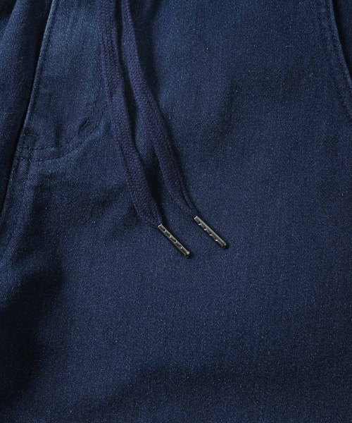 KANGOL(カンゴール)の「【別注・コラボ】ZIP FIVE × KANGOL ストレッチ デニム クロップド ジョガーパンツ(デニムパンツ・メンズ・ネイビー/アイボリー/オリーブ/ブルー/ブラック/ブラック系/サックスブルー/ベージュ・MEDIUM/X-LARGE/LARGE/SMALL)」の12枚目の写真