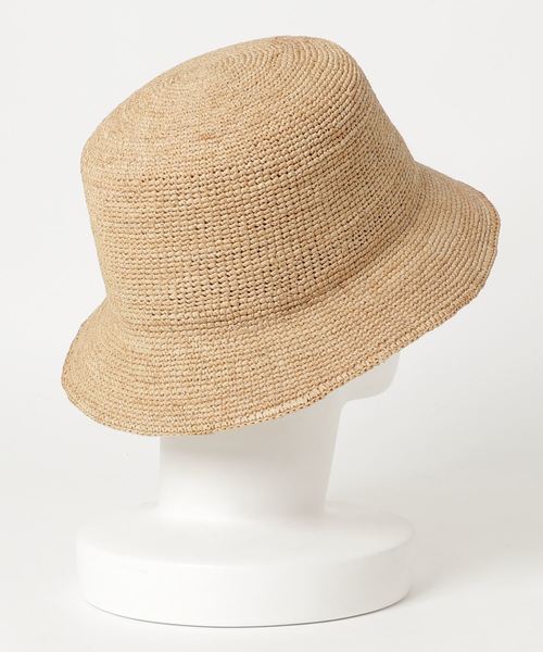 Ruben（ルーベン）の「【 Ruben / ルーベン 】 ラフィア バケットハット / raffia / 天然素材（ハット・メンズ・ベージュ/ブラック/ブラウン・FREE）」の4枚目の写真