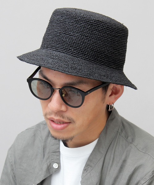 Ruben（ルーベン）の「【 Ruben / ルーベン 】 ラフィア バケットハット / raffia / 天然素材（ハット・メンズ・ベージュ/ブラック/ブラウン・FREE）」の16枚目の写真