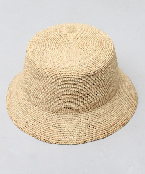 Ruben（ルーベン）の「【 Ruben / ルーベン 】 ラフィア バケットハット / raffia / 天然素材（ハット・メンズ・ベージュ/ブラック/ブラウン・FREE）」の7枚目の写真