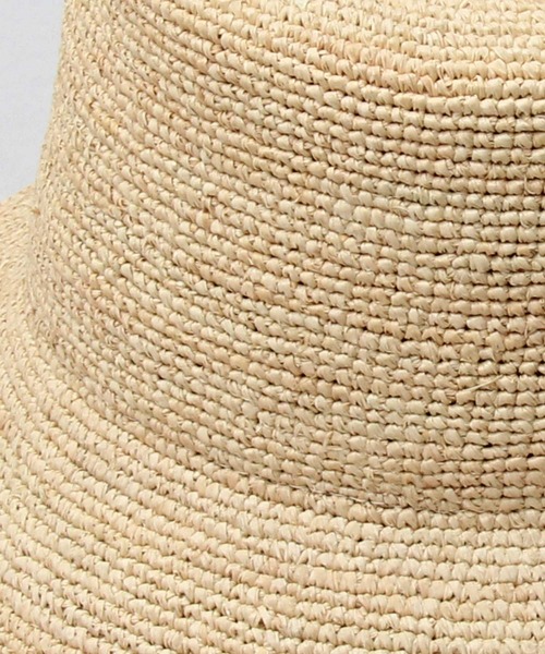 Ruben（ルーベン）の「【 Ruben / ルーベン 】 ラフィア バケットハット / raffia / 天然素材（ハット・メンズ・ベージュ/ブラック/ブラウン・FREE）」の10枚目の写真