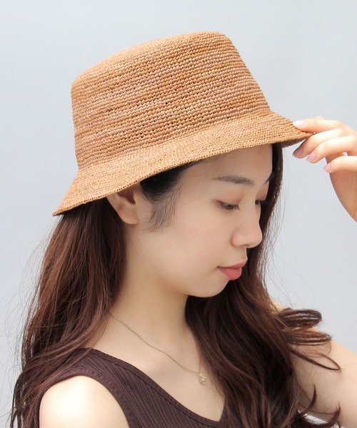 Ruben（ルーベン）の「【 Ruben / ルーベン 】 ラフィア バケットハット / raffia / 天然素材（ハット・メンズ・ベージュ/ブラック/ブラウン・FREE）」の19枚目の写真