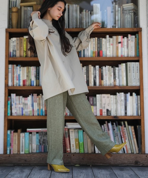 select MOCA（セレクトモカ）の「2020 A/W ハーリキンチェックパンツ(ウール混ストレートセンタープレスパンツ)（その他パンツ・レディース・ブラウン/カーキオリーブ・SMALL/MEDIUM）」の13枚目の写真