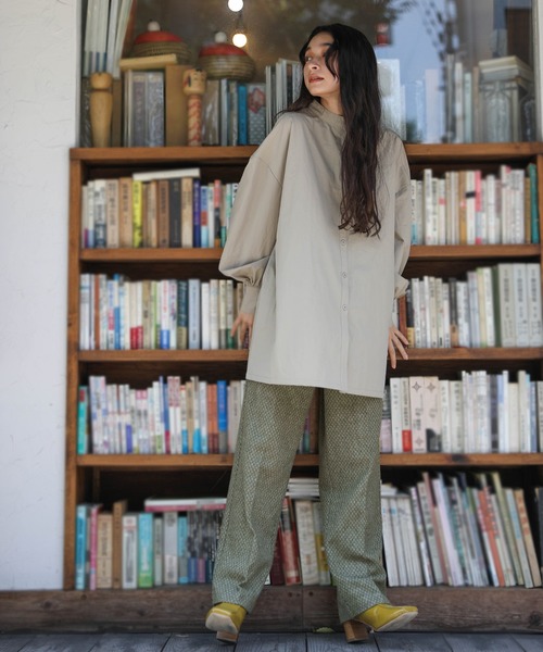 select MOCA（セレクトモカ）の「2020 A/W ハーリキンチェックパンツ(ウール混ストレートセンタープレスパンツ)（その他パンツ・レディース・ブラウン/カーキオリーブ・SMALL/MEDIUM）」の4枚目の写真