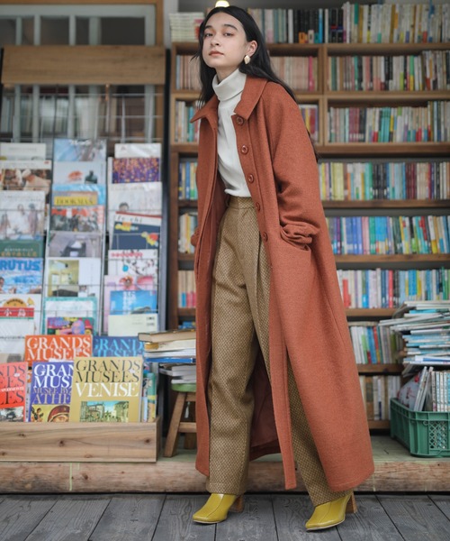 select MOCA（セレクトモカ）の「2020 A/W ハーリキンチェックパンツ(ウール混ストレートセンタープレスパンツ)（その他パンツ・レディース・ブラウン/カーキオリーブ・SMALL/MEDIUM）」の3枚目の写真