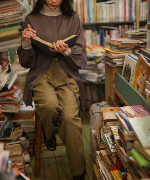 select MOCA（セレクトモカ）の「2020 A/W ハーリキンチェックパンツ(ウール混ストレートセンタープレスパンツ)（その他パンツ・レディース・ブラウン/カーキオリーブ・SMALL/MEDIUM）」の6枚目の写真