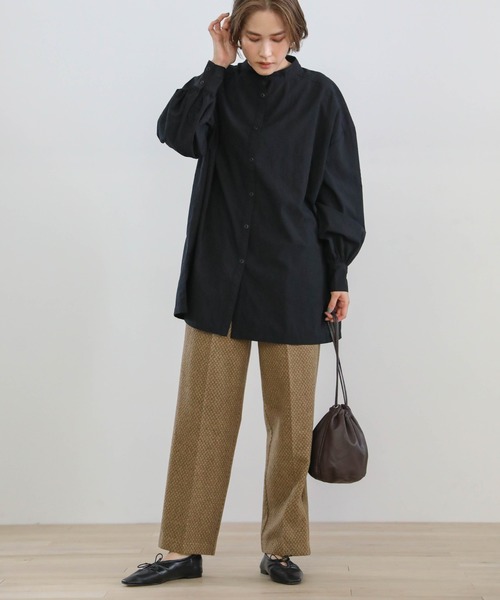 select MOCA（セレクトモカ）の「2020 A/W ハーリキンチェックパンツ(ウール混ストレートセンタープレスパンツ)（その他パンツ・レディース・ブラウン/カーキオリーブ・SMALL/MEDIUM）」の8枚目の写真